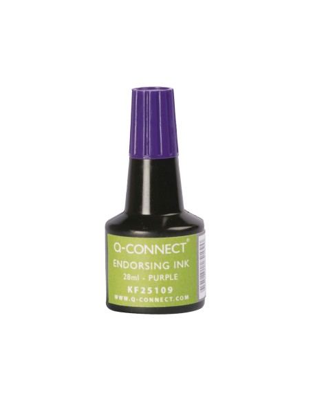 Tinta tampon q-connect violeta bote 28 ml