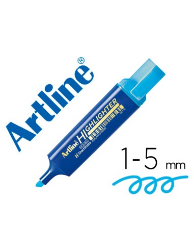 Rotulador artline fluorescente eks-600 azul...