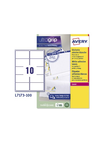Etiqueta adhesiva avery blanca tamaño 99,1x57...