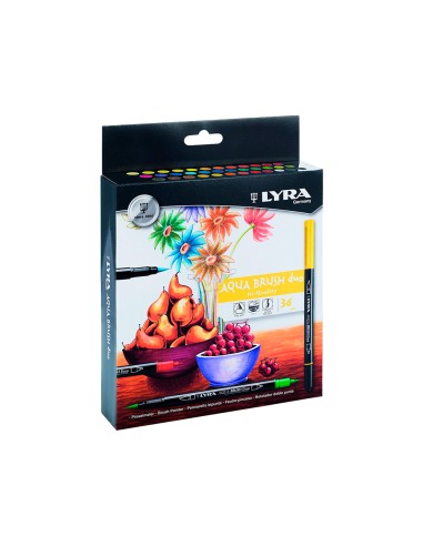 Rotulador lyra aqua brush duo caja de 36...