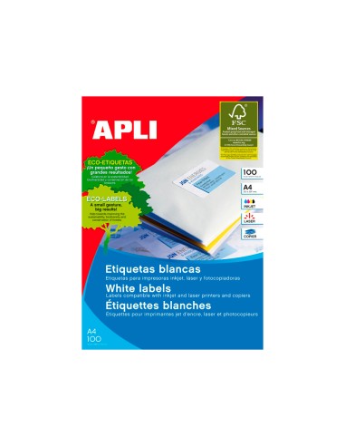 Etiquetas adhesivas apli 01282 tamaño 48,5x16,9...