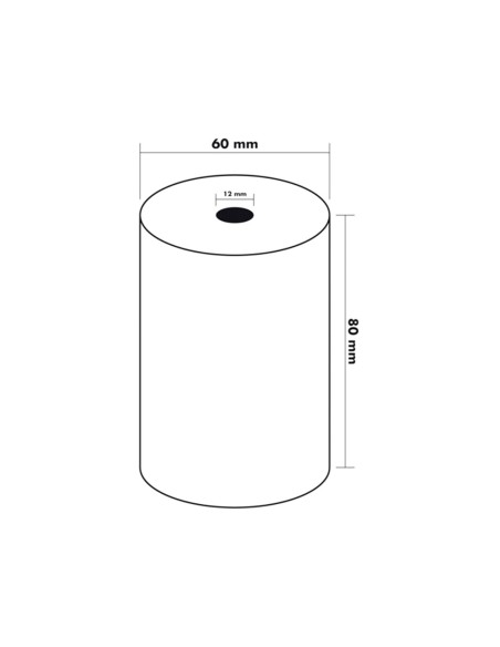 Rollo sumadora termico q-connect 80 mm ancho x 60 mm diametro sin bisfenol a
