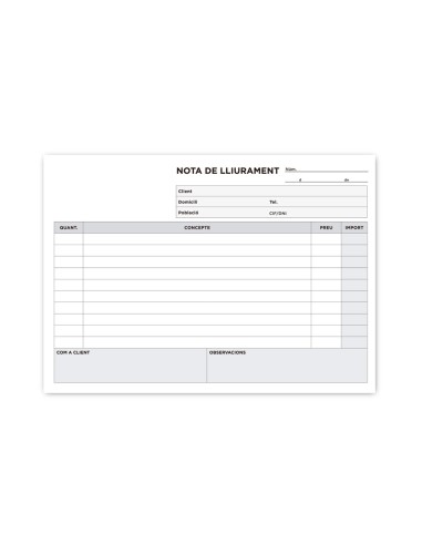 Talonario liderpapel entregas cuarto original y...