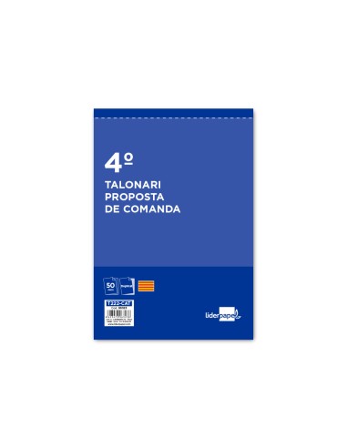 Talonario liderpapel pedidos cuarto original y...