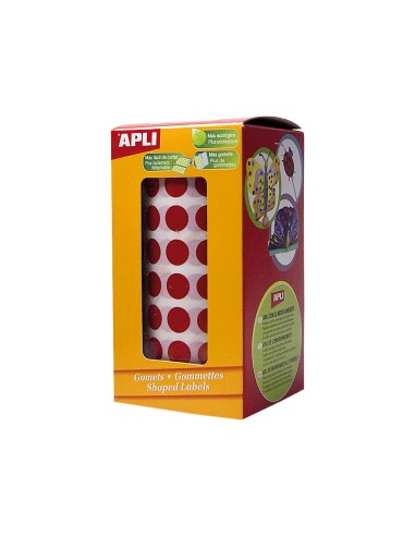 Gomets autoadhesivos circulares 10,5 mm rojo...