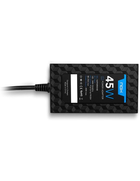 Adaptador de corriente nox para portatil 45w con 9 conectores