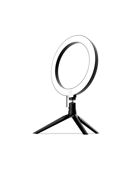 Aro de luz krom kight led 25 cm diametro 3 modos en color con tripode incluido