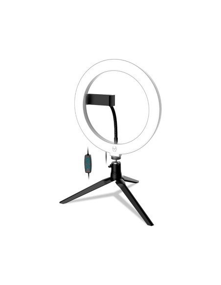 Aro de luz krom kight led 25 cm diametro 3 modos en color con tripode incluido