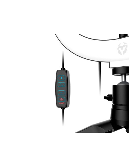 Aro de luz krom kight led 25 cm diametro 3 modos en color con tripode incluido