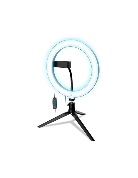 Aro de luz krom kight led 25 cm diametro 3 modos en color con tripode incluido