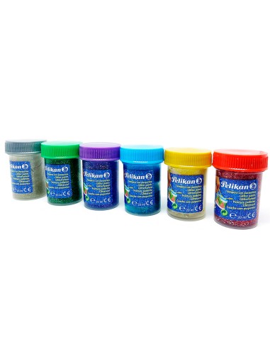 Tempera pelikan glitter 20 ml 942/20s caja 6...