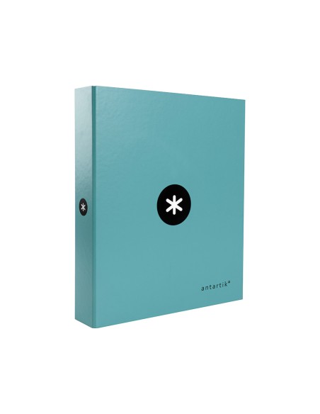 Carpeta 4 anillas 40 mm mixtas antartik a4 forrada color menta