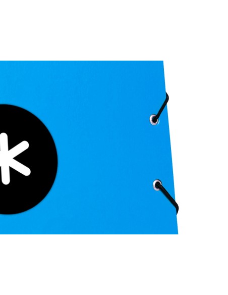 Carpeta antartik gomas a4 3 solapas carton forrado color azul