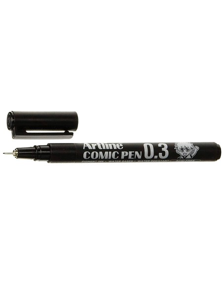 Rotulador artline calibrado micrometrico negro comic pen ek-283 punta poliacetal 0,3 mm resistente al agua