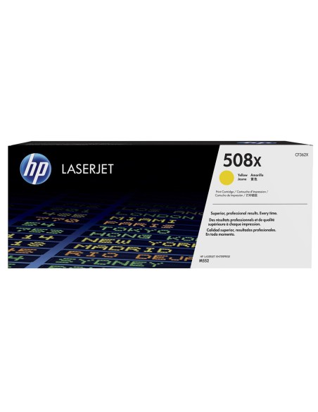 Toner hp 508x laserjet m552 / 553 / 577 amarillo 9.500 pag