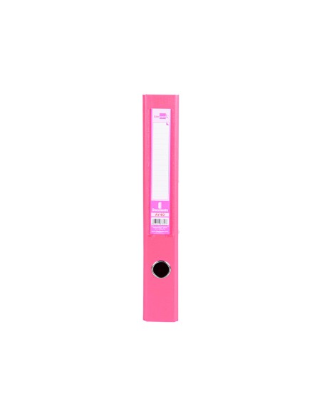 Archivador de palanca liderpapel folio documenta forrado pvc con rado lomo 52 mm rosa compresor metalico