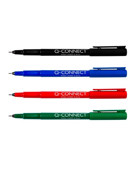 Rotulador q-connect punta de fibra fine liner negro 0,4 mm