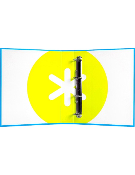 Carpeta 4 anillas 40 mm mixtas antartik a4 forrada color azul