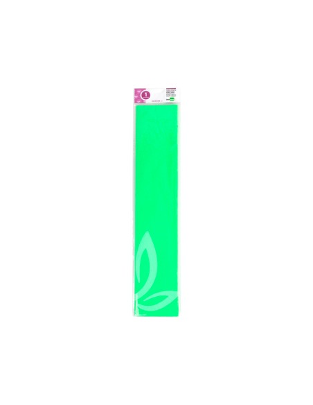 Papel crespon liderpapel 50 cm x 2,5 m 34g/m2 verde fluorescente