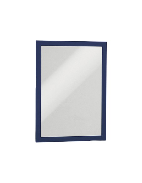 Marco porta anuncios durable pp magnetico din a4 dorso adhesivo removible color azul pack de 2 unidades