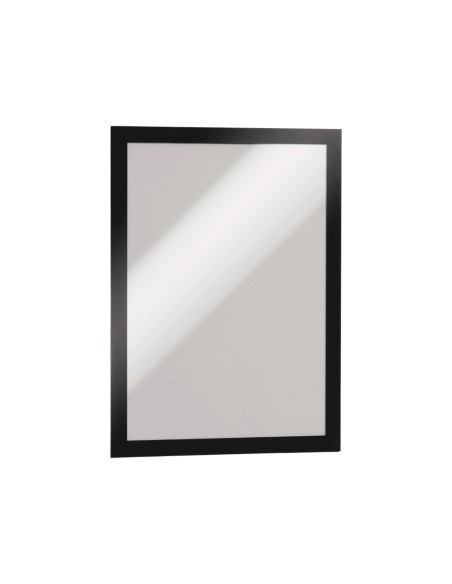 Marco porta anuncios durable pp magnetico din a4 dorso adhesivo removible color negro pack de 2 unidades