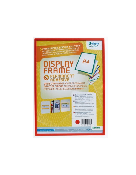 Funda para colgar djois din a4 adhesiva rojo