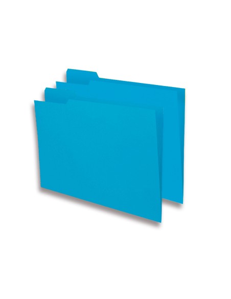 Subcarpeta cartulina gio folio pestaña izquierda 250 g/m2 azul