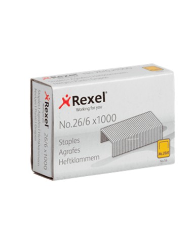 Grapas rexel 26/6 mm galvanizada caja de 1000...