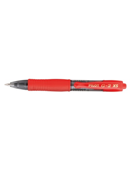 Boligrafo pilot g-2 pixie rojo tinta gel retractil sujecion de caucho