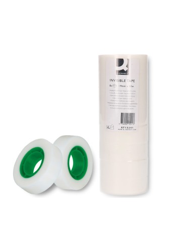 Cinta adhesiva q-connect invisible 33 m x 19 mm...