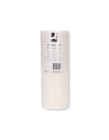 Cinta adhesiva q-connect invisible 33 m x 19 mm...