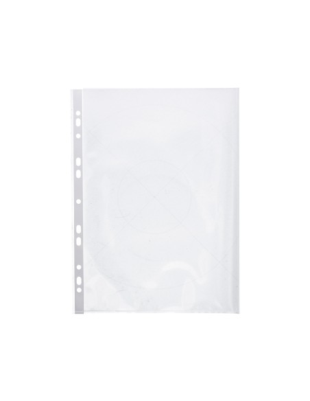 Funda multitaladro q-connect din a3 apaisada 80 micras cristal con apertura superior - bolsa de 10
