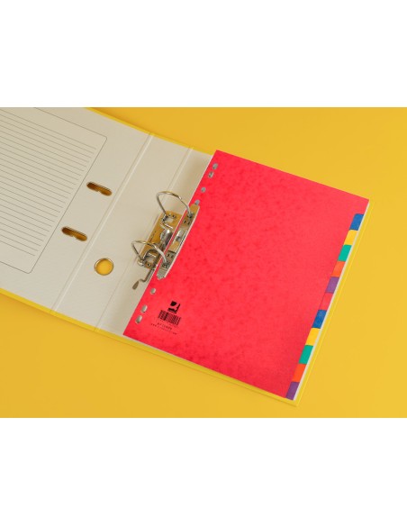 Separador q-connect cartulina brillo juego de 12 separadores din a4+