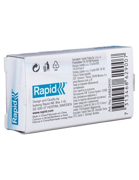 Grapas rapid 10/4 mm galvanizada caja de 1000 unidades