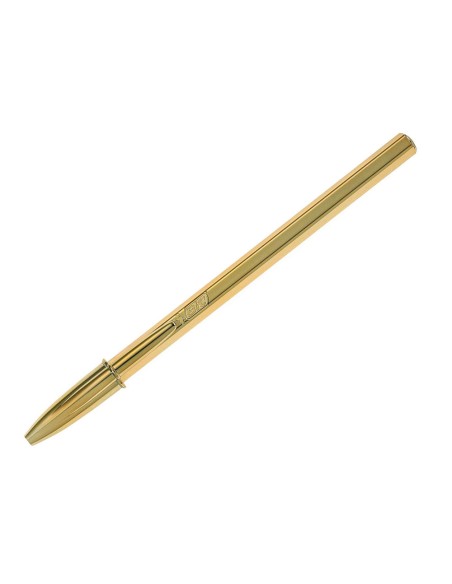 Boligrafo bic cristal celebration oro tinta azul unidad