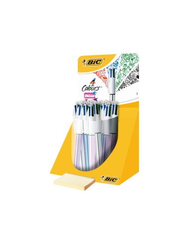 Boligrafo bic cuatro colores shine colores...