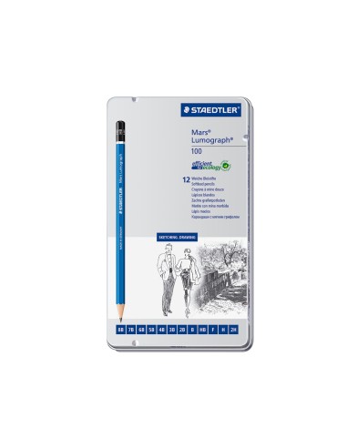 Lapices de grafito staedtler mars lumograph 100...