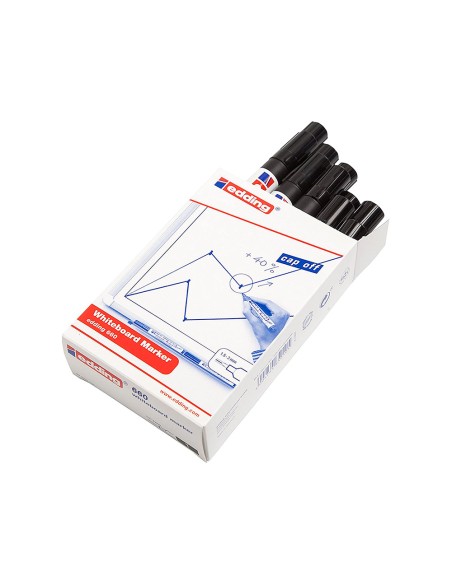 Rotulador edding para pizarra blanca 660 color negro punta redonda 1,5-3 mm recargable