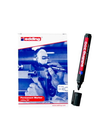 Rotulador edding marcador permanente 300 negro...