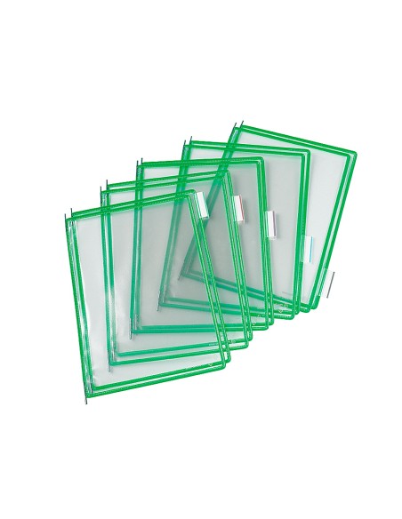 Funda para portacatalogo djois din a4 color verde pack de 10 unidades