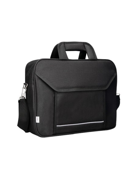 Maletin para portatil q-connect 15,4\" negro 1 asa 2 bolsillos exteriores medidas 390x290x90 mm