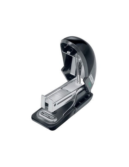 Grapadora rapid mini fashion eco plastico 100% reciclado capacidad 10 hojas usa grapas 24/6 y 26/6 color negro