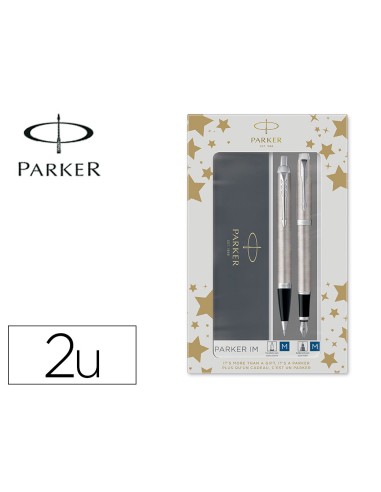 Juego parker im essential acero ct boligrafo +...