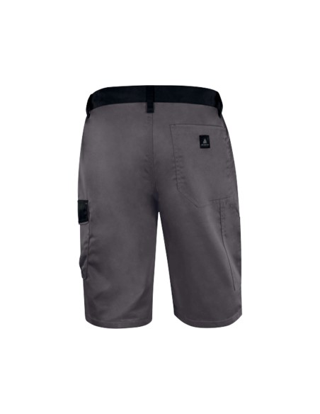 Pantalon de trabajo deltaplus bermuda cintura ajustable 5 bolsillos color gris talla l