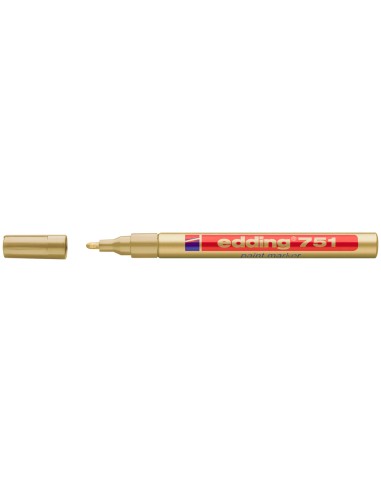 Rotulador edding punta fibra 751 oro punta...