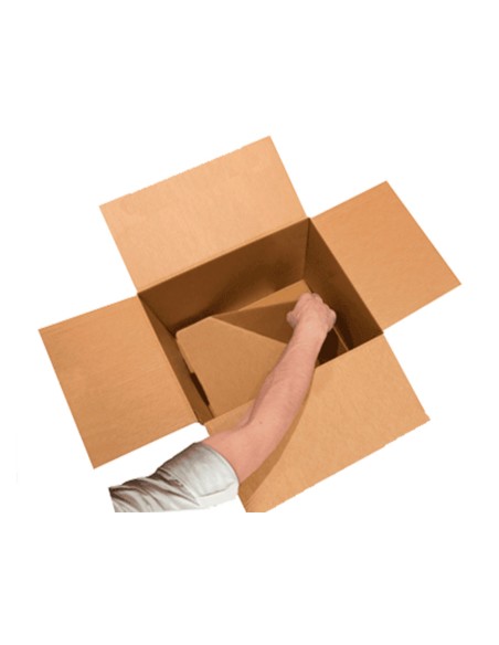 Caja para embalar q-connect americana con fondo automaticocarton canal simple 3 mm colorkraft 500x400x300 mm