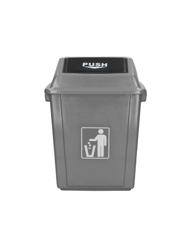 Papelera contenedor q-connect plastico con tapa...