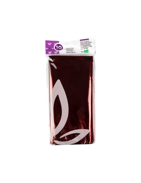 Papel celofan liderpapel 50x70 cm 22 g bolsa de 5 hojas colores surtidos
