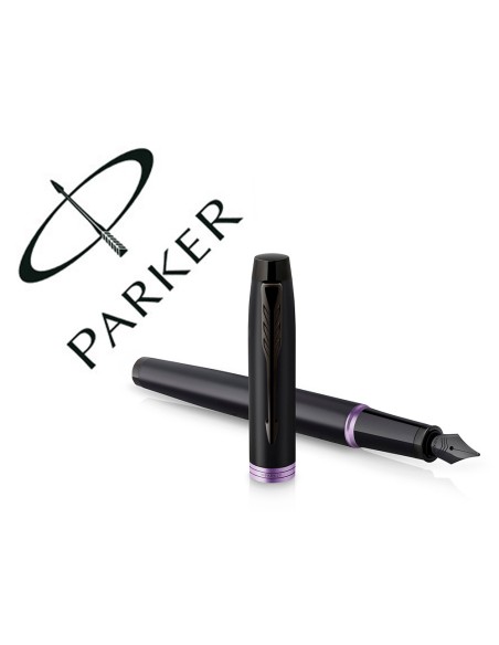Pluma parker im professionals vibrant purple ring plumin f en estuche de regalo