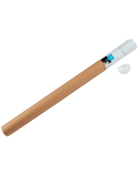 Tubo de carton q-connect portadocumentos cartoncillo encolado reciclado 1,8 mm con 2 tapas de plastico 40x430 mm